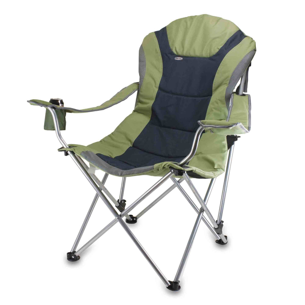 Reclining Camp Chair, Black/Grey B135