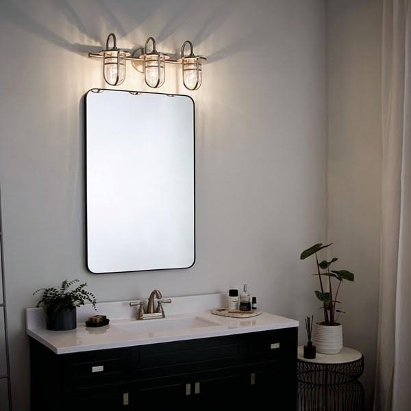 3 Light Brushed Nickel Bath Light V5973