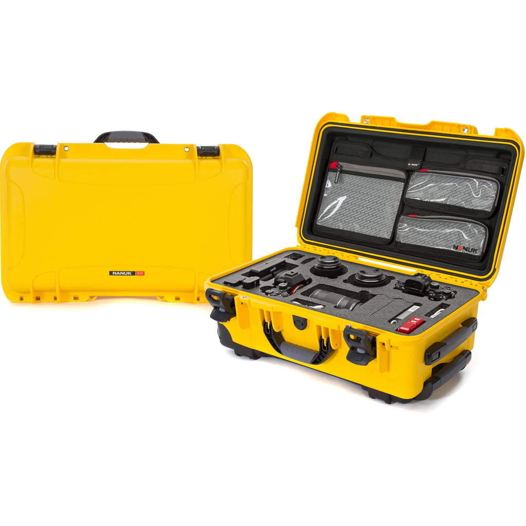 Yellow DSLR Camera Case with Lid Organizer B69522