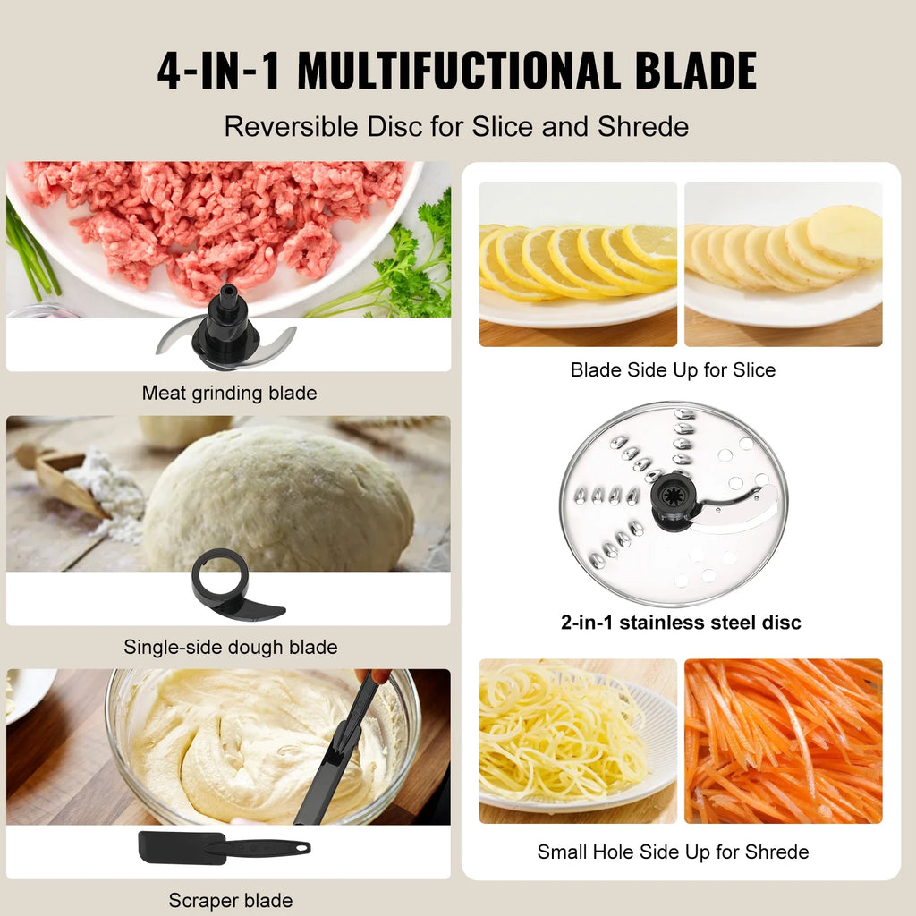 7-Cup 350W Food Processor Vegetable Chopper J3217