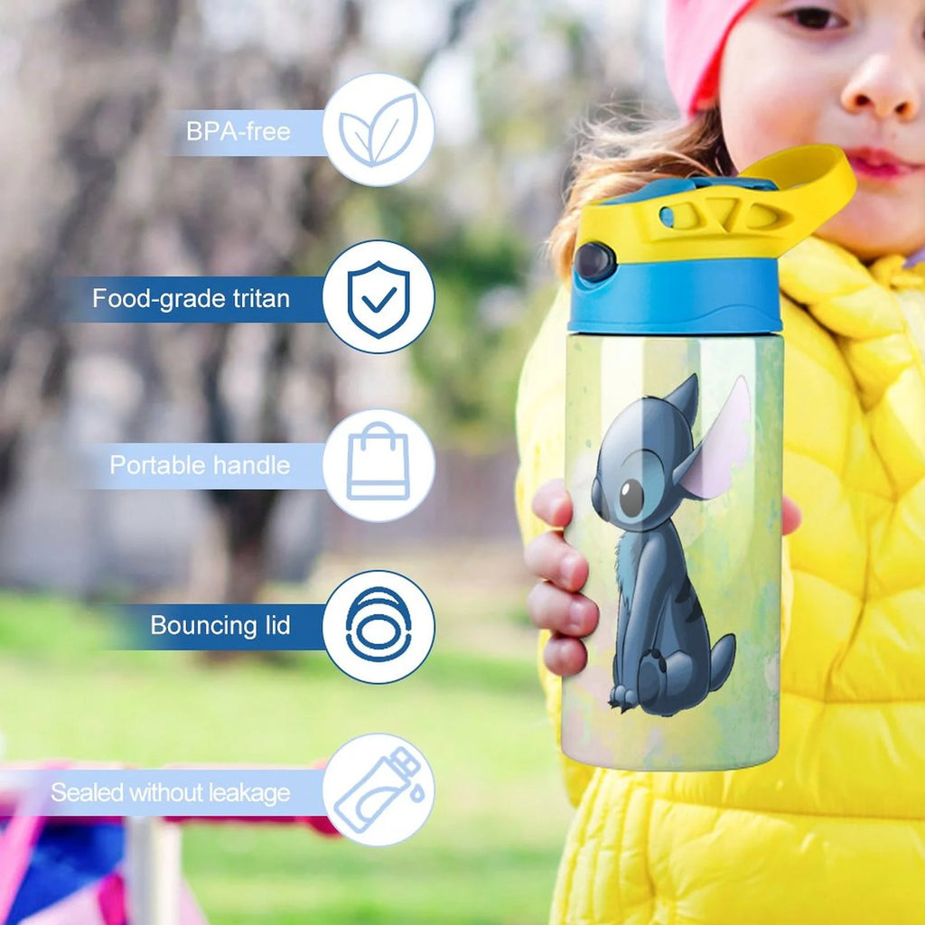 Stainless Steel Vacuum Insulated Children's Water Bottle with Straw S794