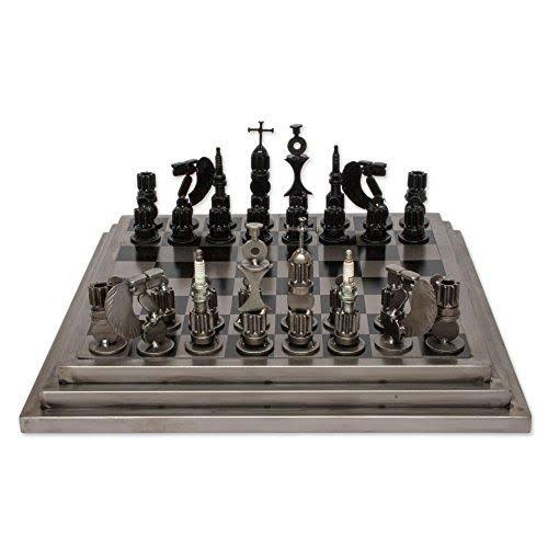 Recycled Metal Chess Game Set V584