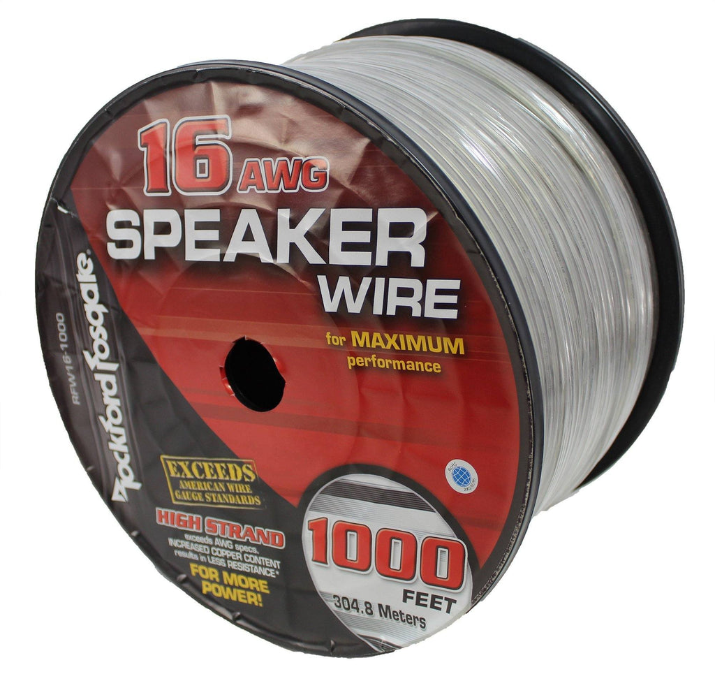 16 AWG Speaker Wire 1000 ft Spool Black / Silver G950558