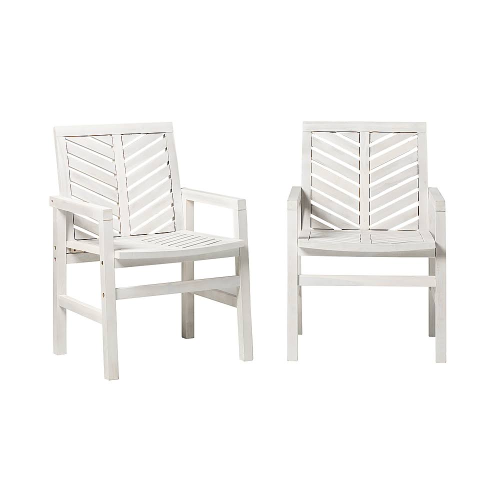 White Wash Solid Acacia Wood Patio Chair F467