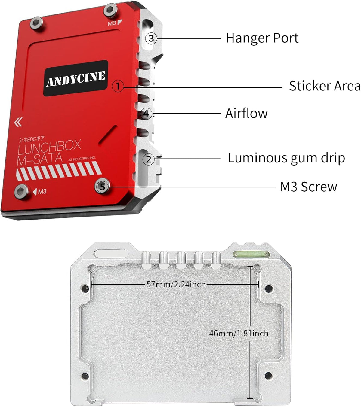 mSATA SSD Case with mSATA to SATA Adapter J9109