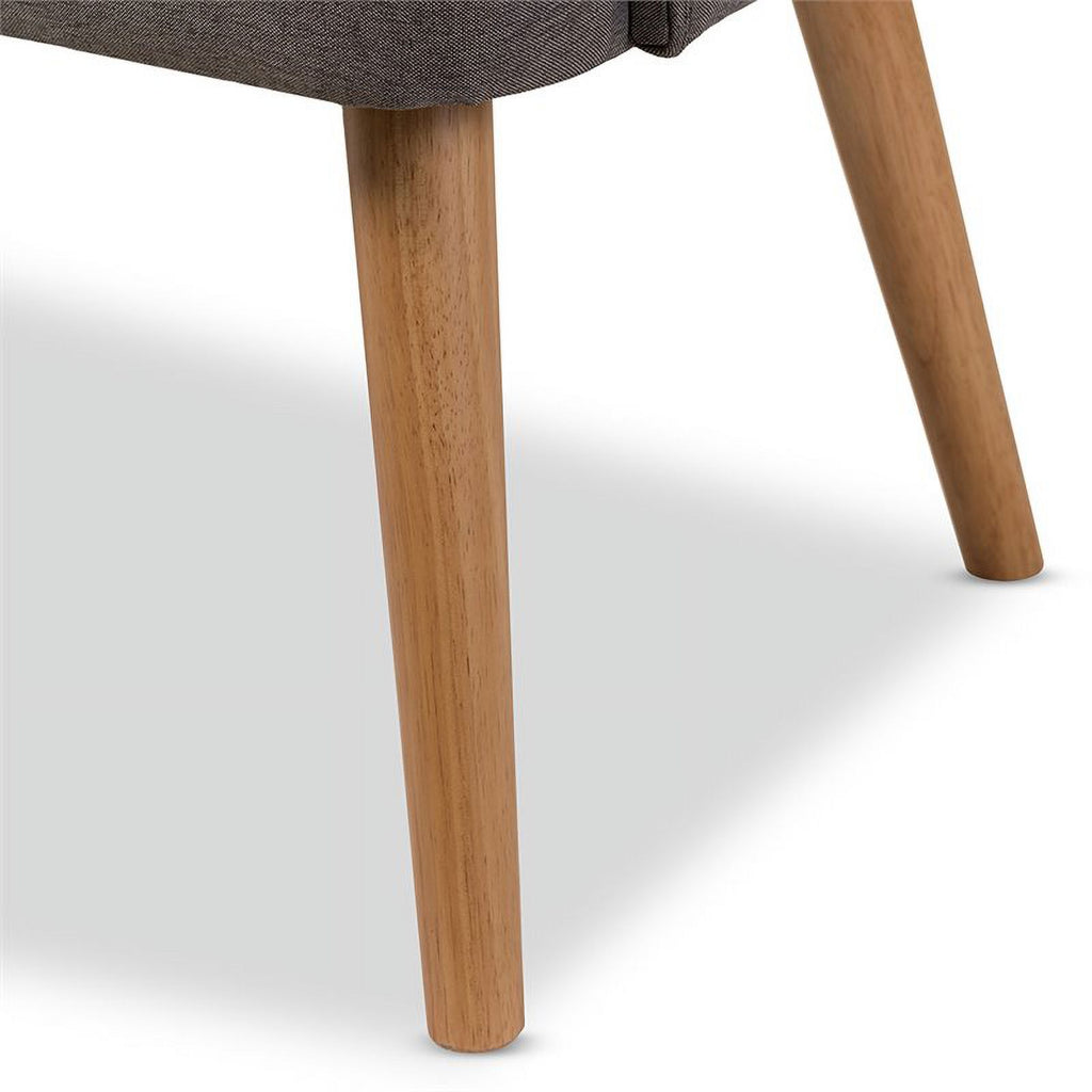 Tufted Wingback Sofa in Gray and Light Brown A550530