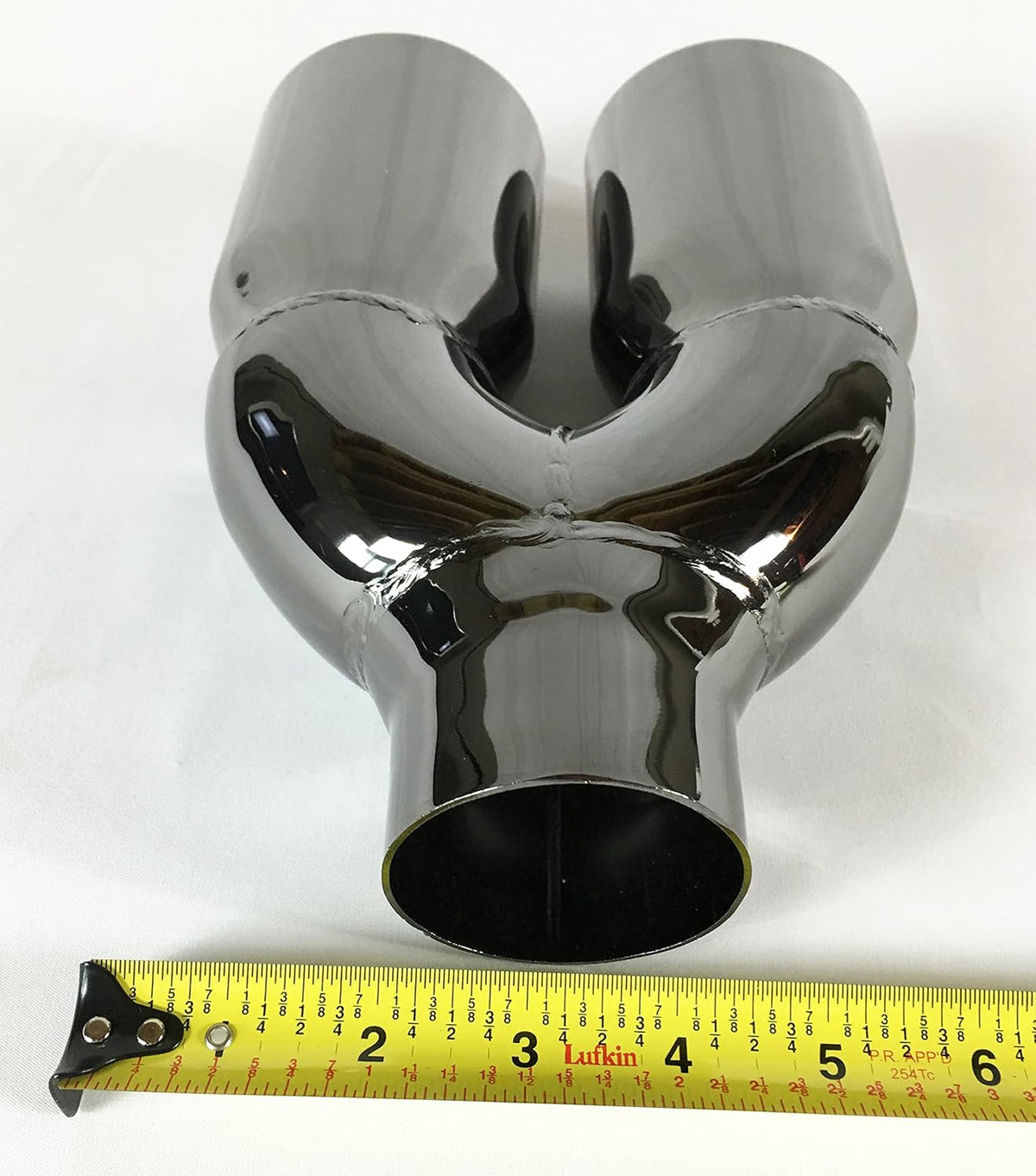Dual Oval Slant Stainless Black Chrome Exhaust Tip Pack of 2 B98014