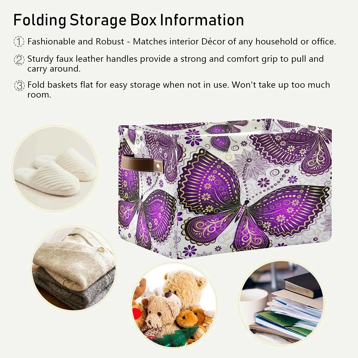 2pcs Waterproof Storage Bin Laundry Basket X97225