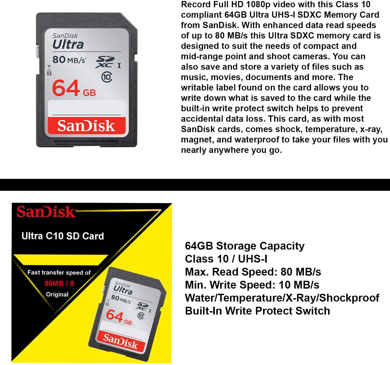 Red Digital Camera with 64GB SDXC Memory Card and 2X Replacement Batteries with Charger J32003