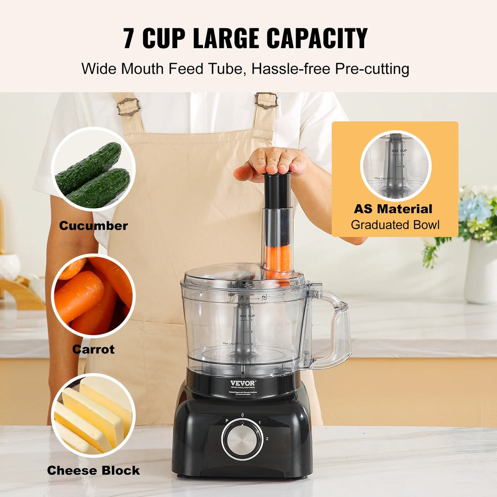 7-Cup 350W Food Processor Vegetable Chopper J3217