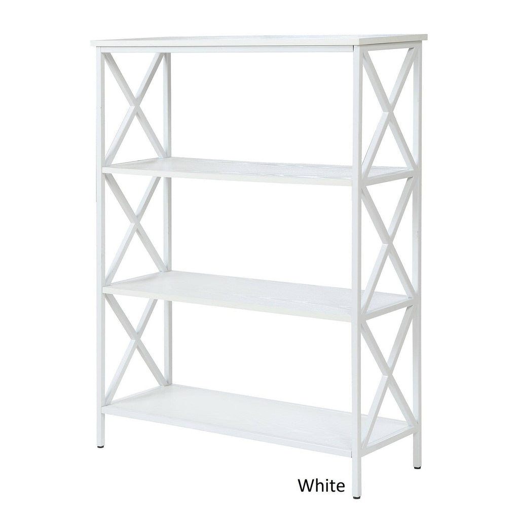 Metal and Wood 4-Shelf Bookcase O4863