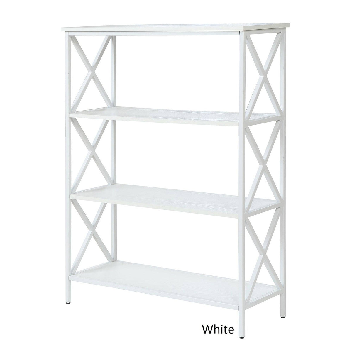 Metal and Wood 4-Shelf Bookcase O4863
