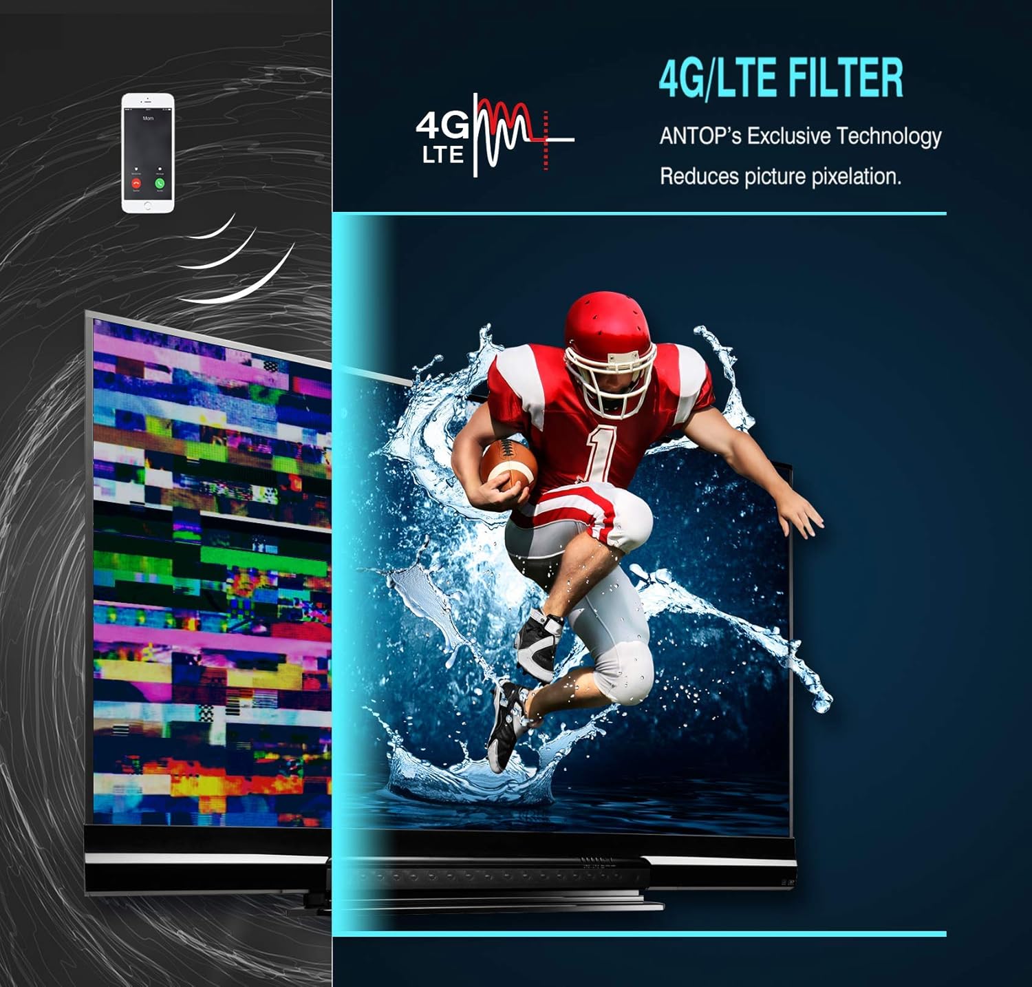 Amplified Antenna with 4G LTE Filter H5376