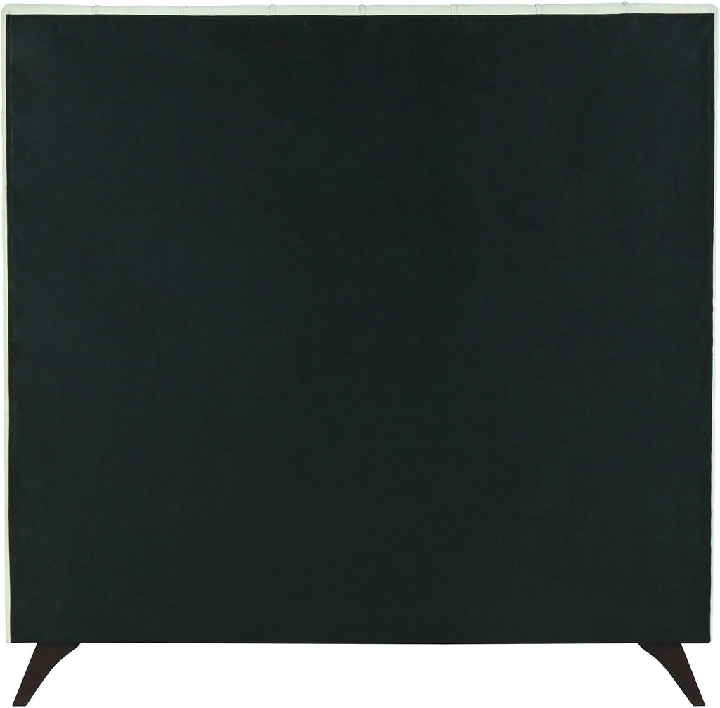 Cream Velvet Full Bed W604360