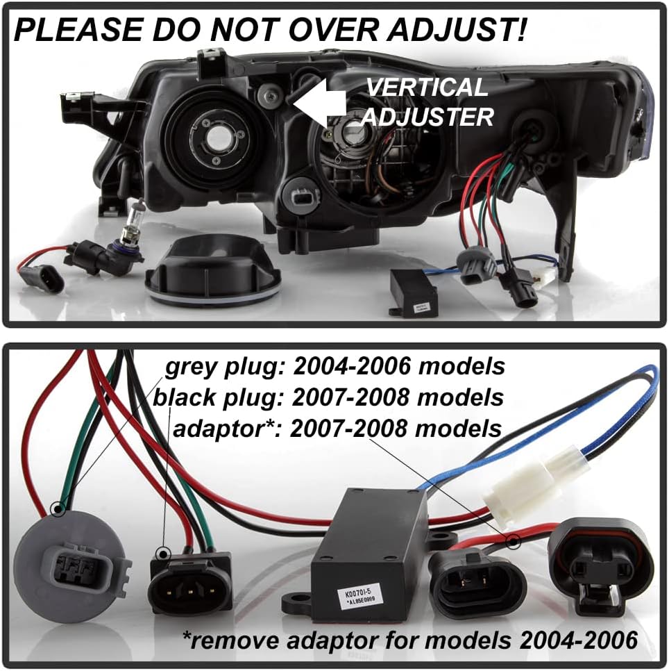 LED Signal DRL Tube Projector Headlights Headlamps Driver & Passenger Side C167881