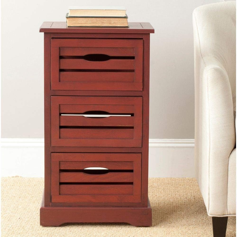 Cream 3-Drawer Distressed Cabinet S489537