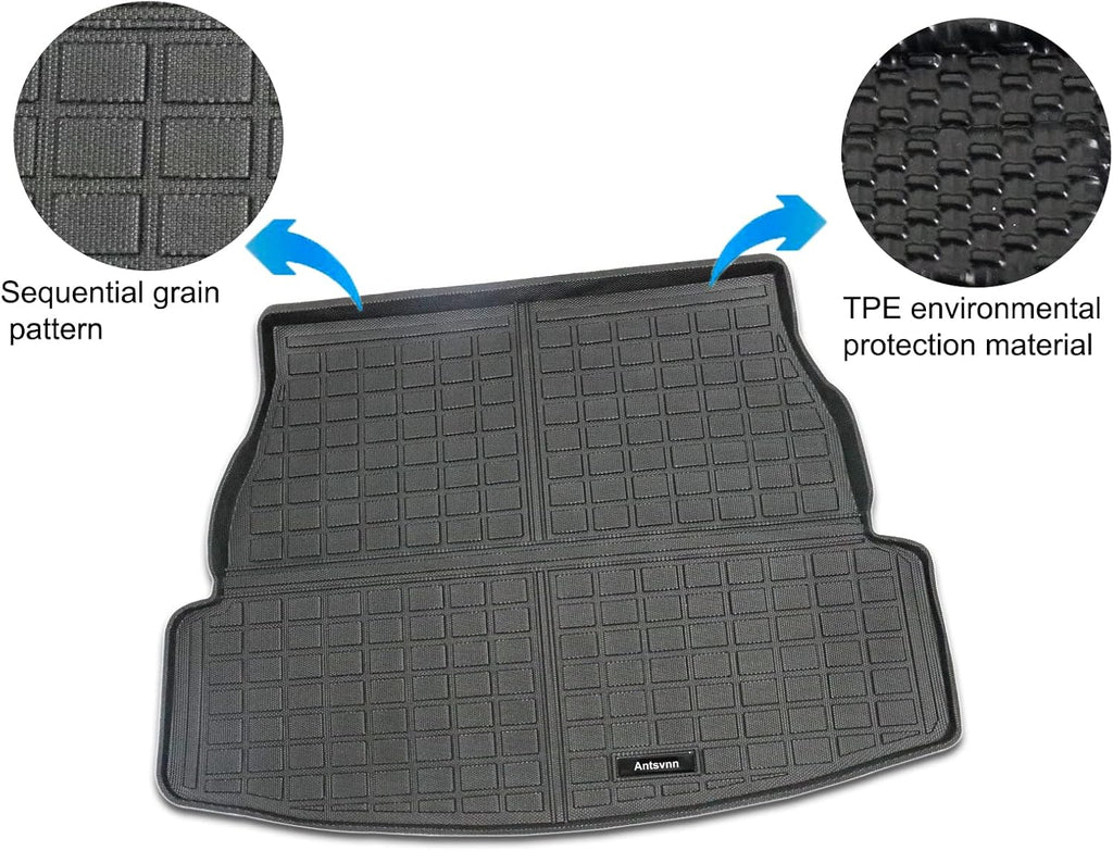 Black Rear Trunk Mats for Toyota RAV4 O6123