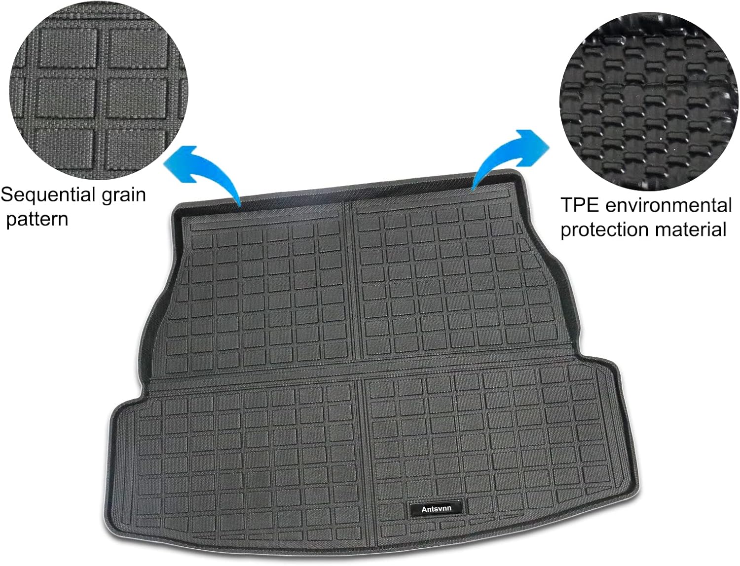 Black Rear Trunk Mats for Toyota RAV4 O6123