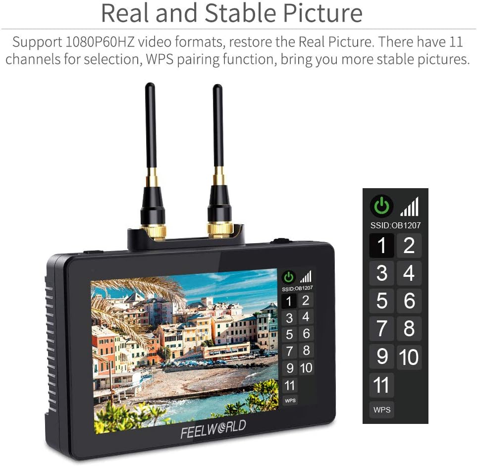 5.5 Inch Wireless Video Transmission Field Monitor with Built in Transmitter and Receiver F1620