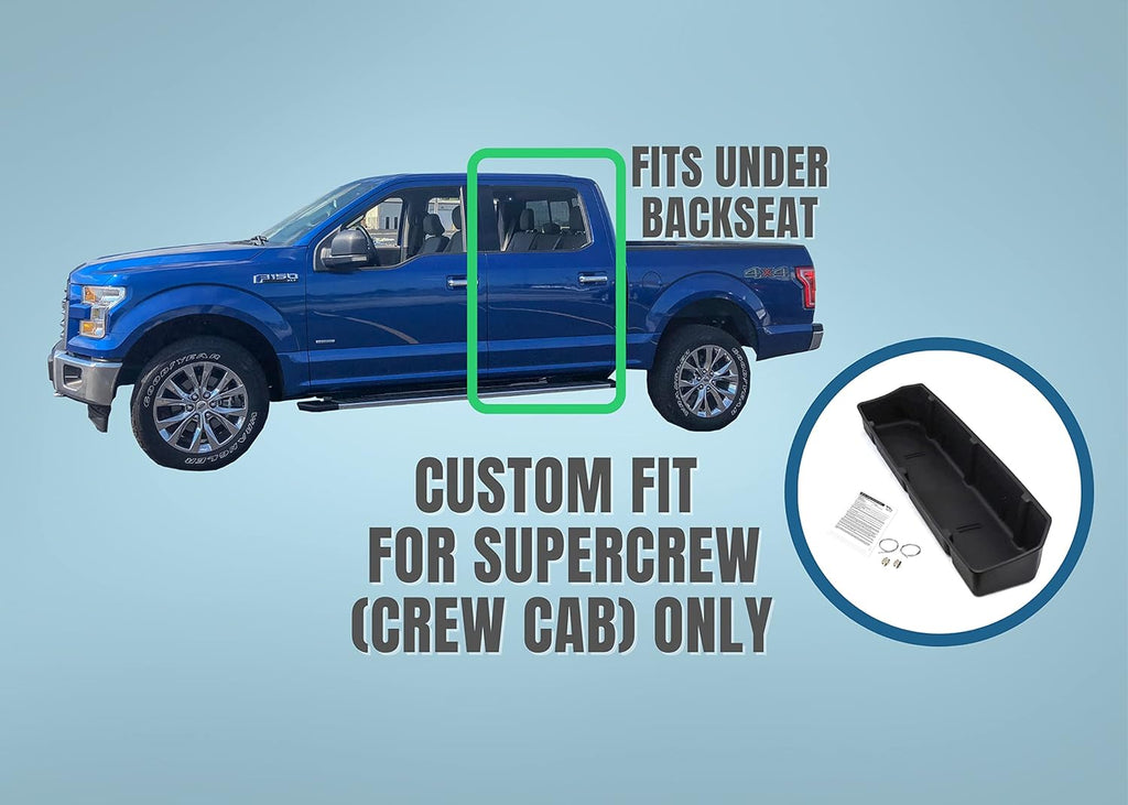 Under Seat Storage Box for Ford F-150 SuperCrew and SuperDuty Crew Cab A6223