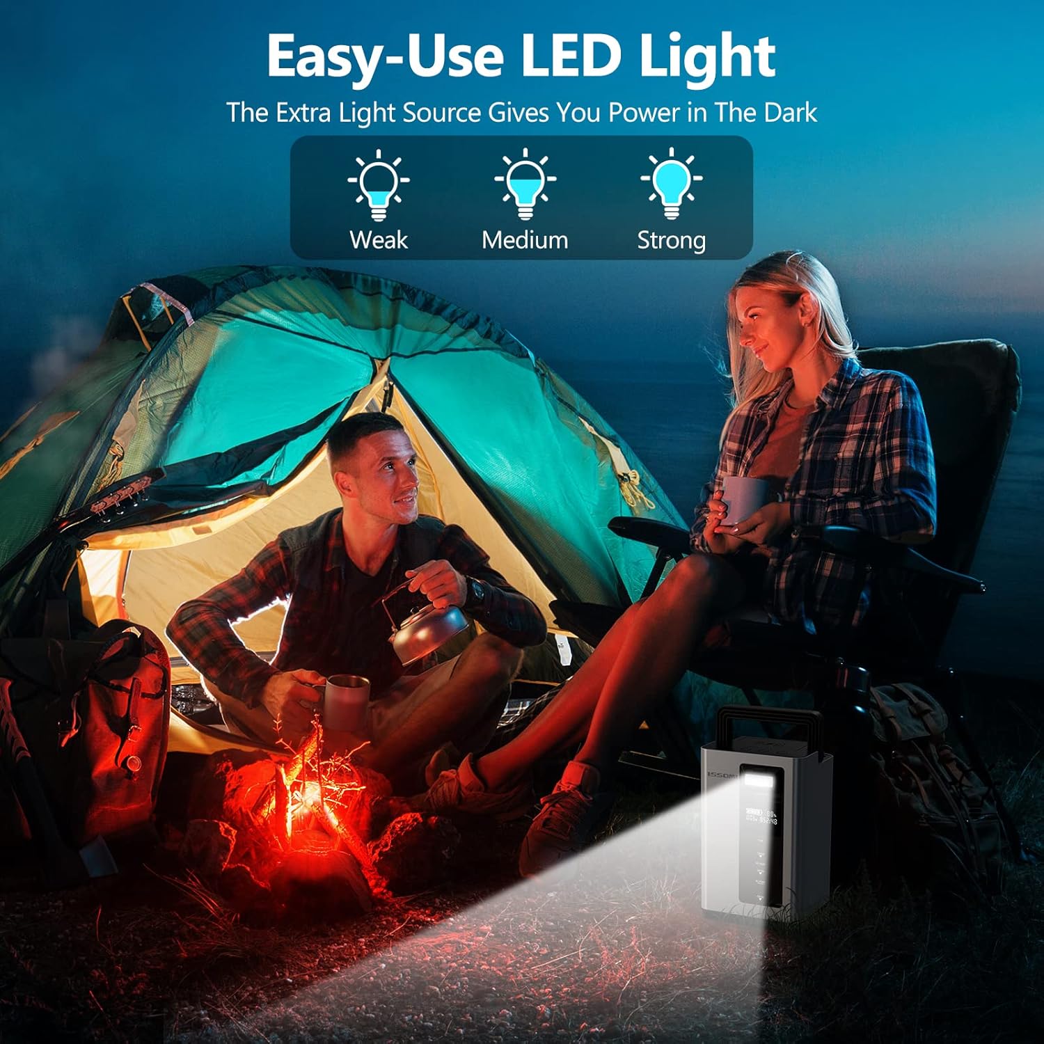 Portable Power Station 296Wh 80000mAh Lithium Battery 300W AC Solar Generator F218
