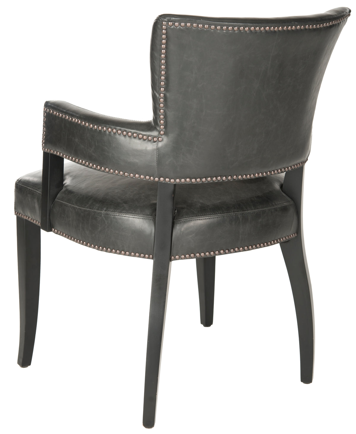 Antique Brown Arm Chair with Brass Nail Heads J438568