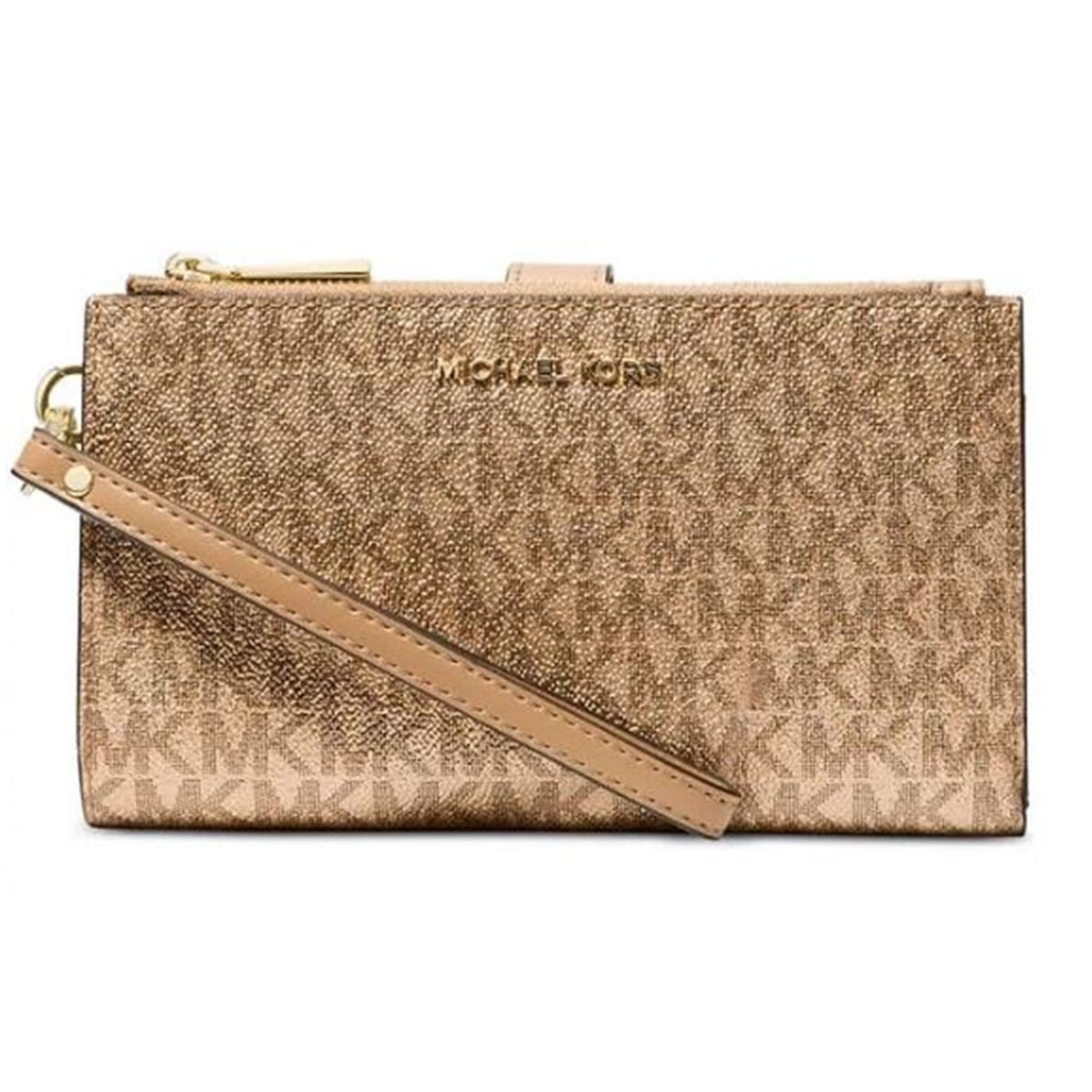 Camel Double Zip Wristlet U380462