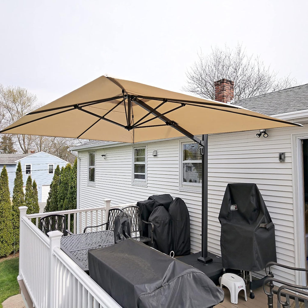 Grey Offset Patio Umbrella Q9986