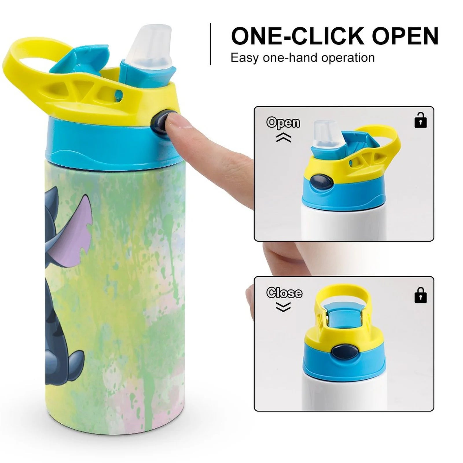 Stainless Steel Vacuum Insulated Children's Water Bottle with Straw S794