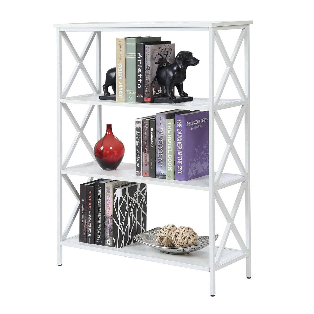 Metal and Wood 4-Shelf Bookcase O4863