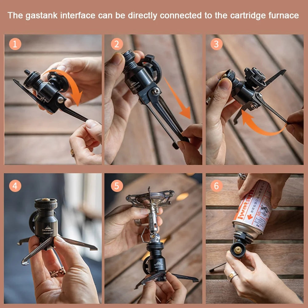 Folding Aluminum Alloy Gas Stove Adapter Tripod Q72650