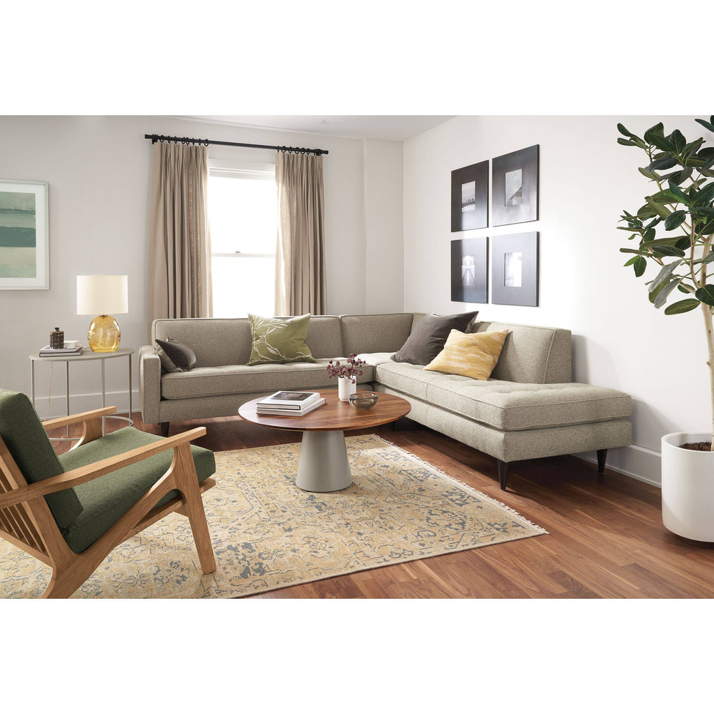 Slim Round End Table 15 Diameter 20H Sage Green Grey H9286