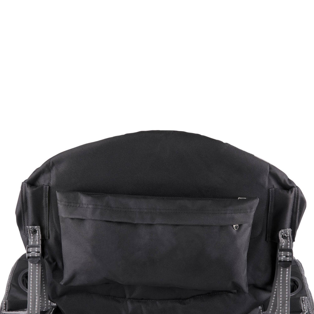 Reclining Camp Chair, Black/Grey B135