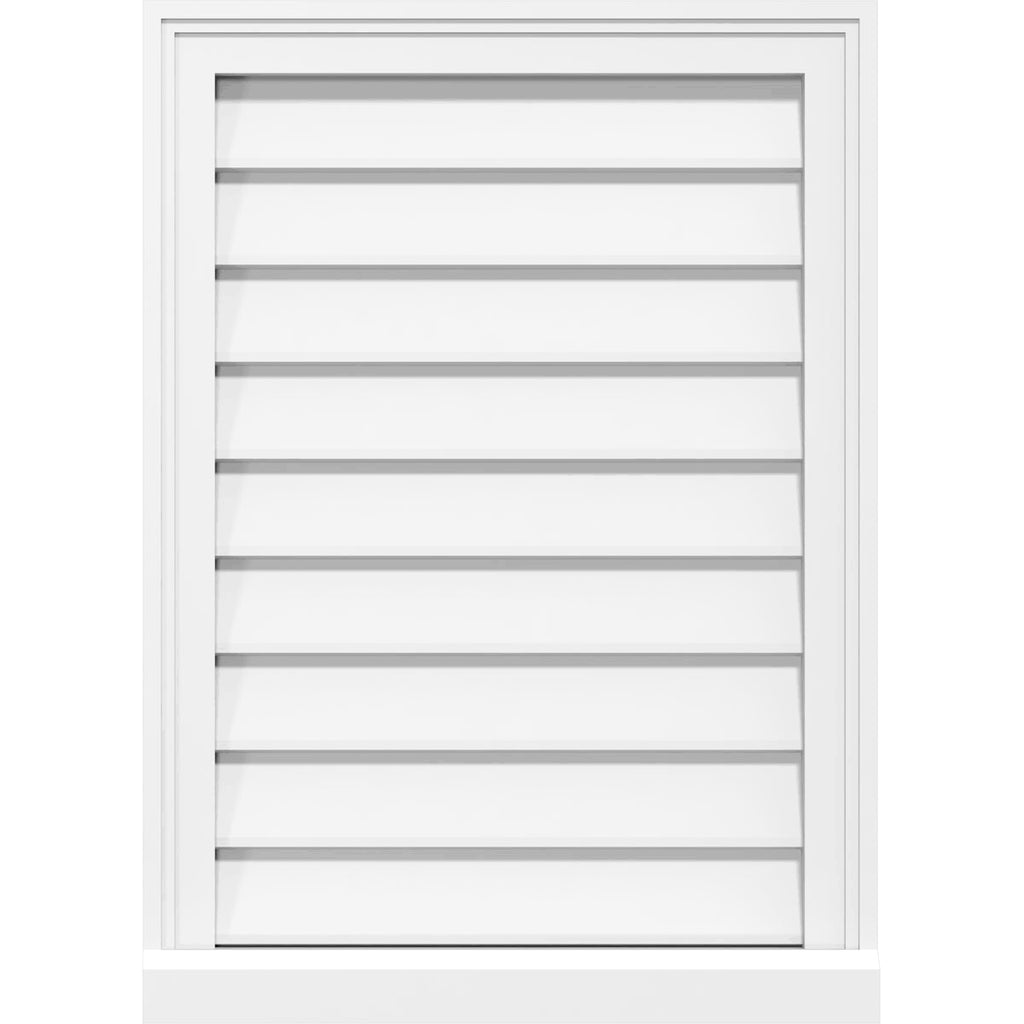PVC Gable Vent with Brickmould E64477