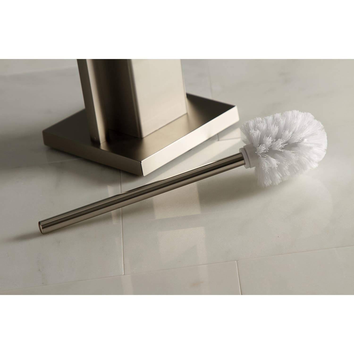 Polished Chrome Pedestal Toilet Paper Holder with Toilet Brush Holder F72429