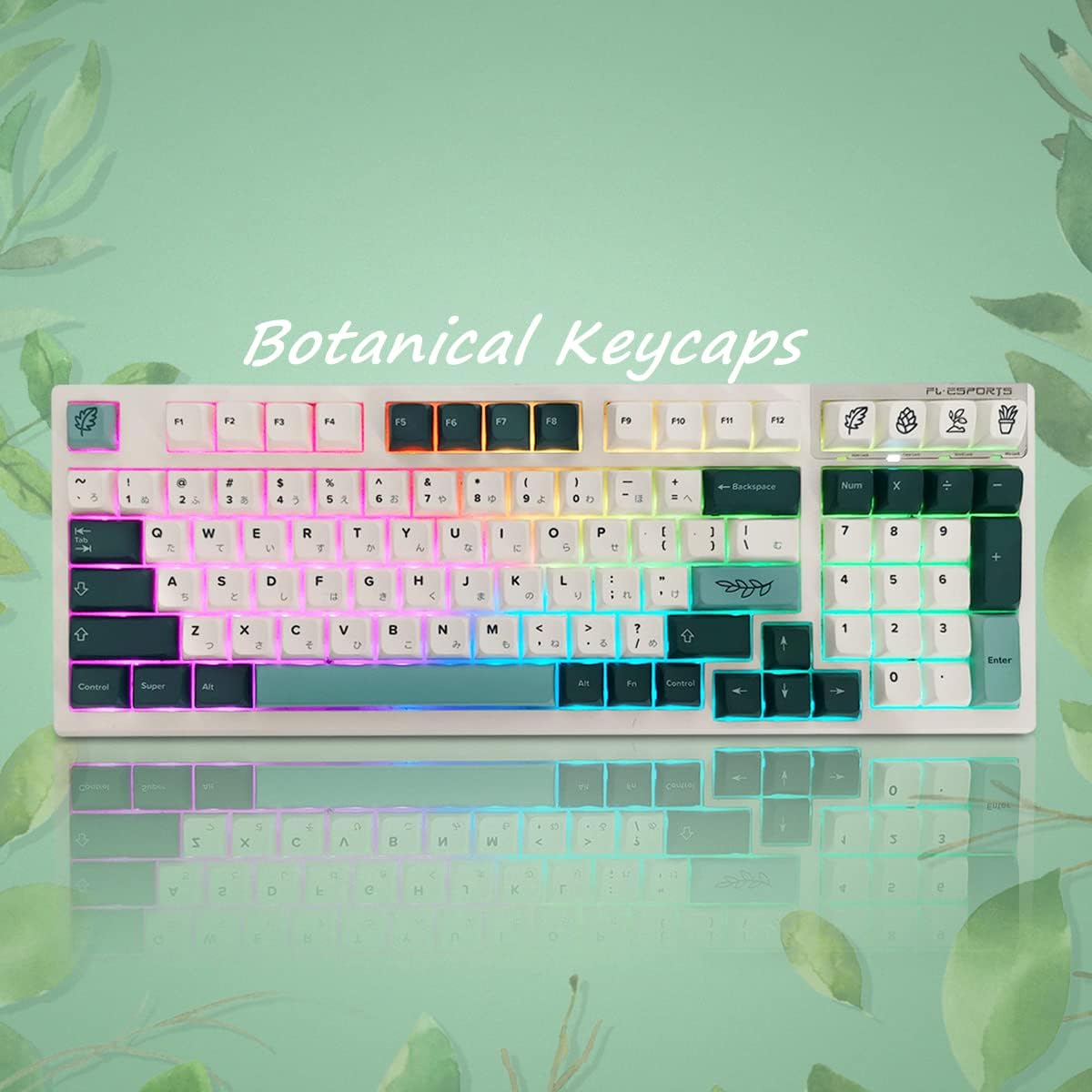 147 Keys PBT Botanical Keycaps for Mechanical Keyboard S17792