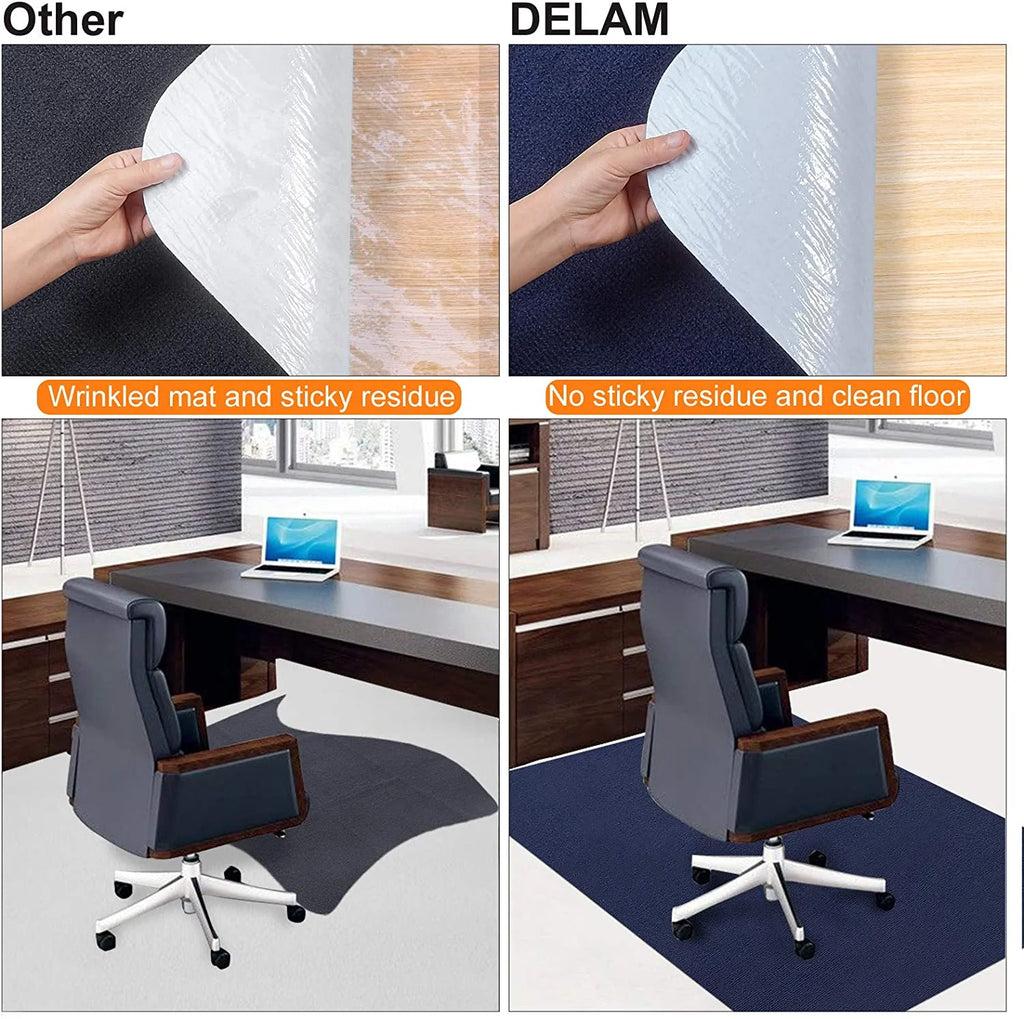 Blue PVC Desk Chair Mat L93078