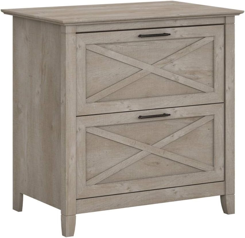 2 Drawer Lateral File Cabinet in Washed Gray F96501