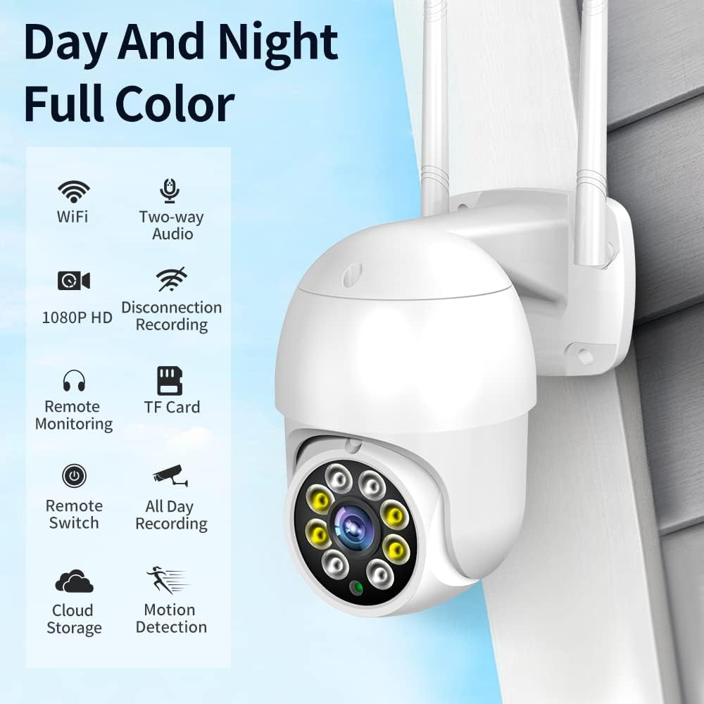 2K Wired Outdoor Security Camera with Starlight Color Night Vision and IP65 Waterproof H1370