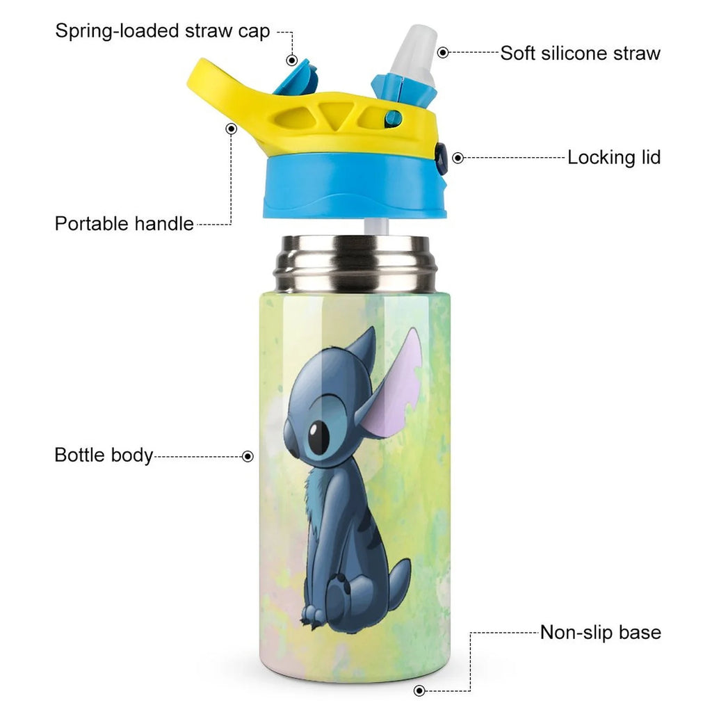 Stainless Steel Vacuum Insulated Children's Water Bottle with Straw S794