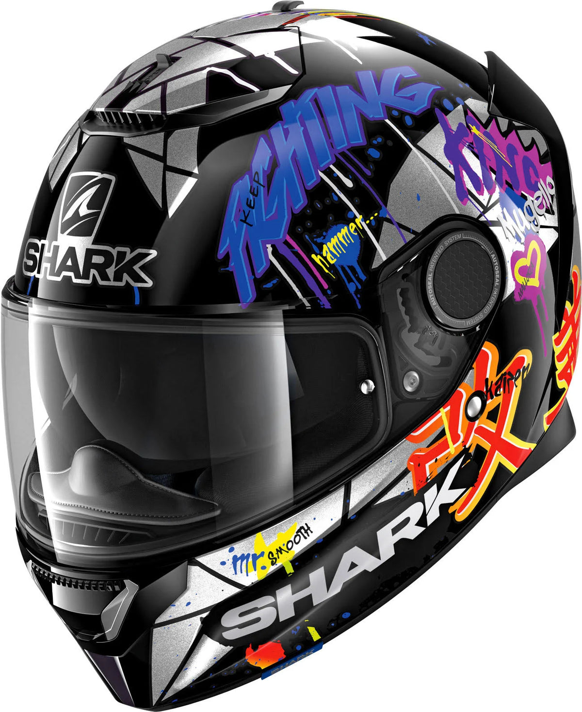 Black Red Glitter Motorcycle Helmet X960192