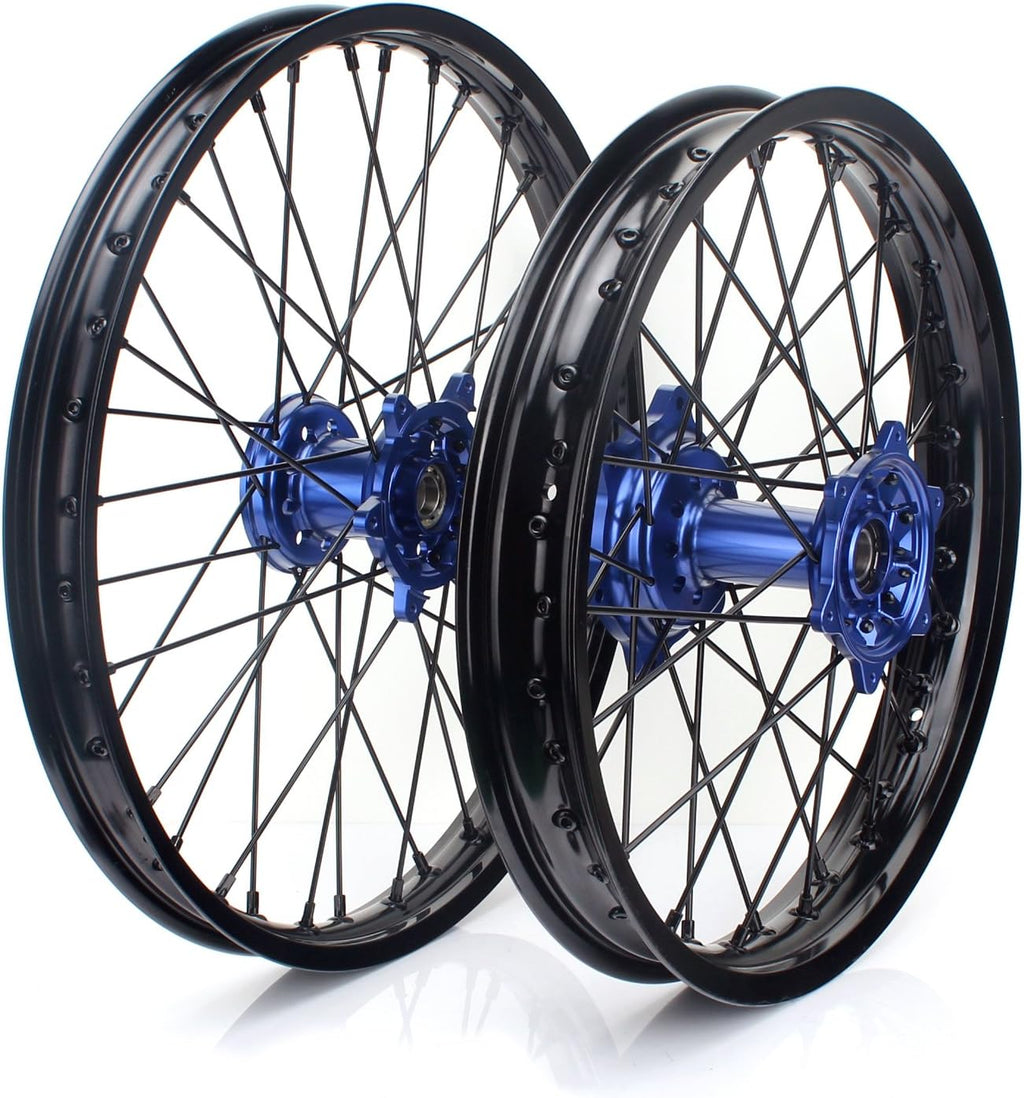 21" 19" Offroad Front Rear Wheel Rim Blue Hub U49241