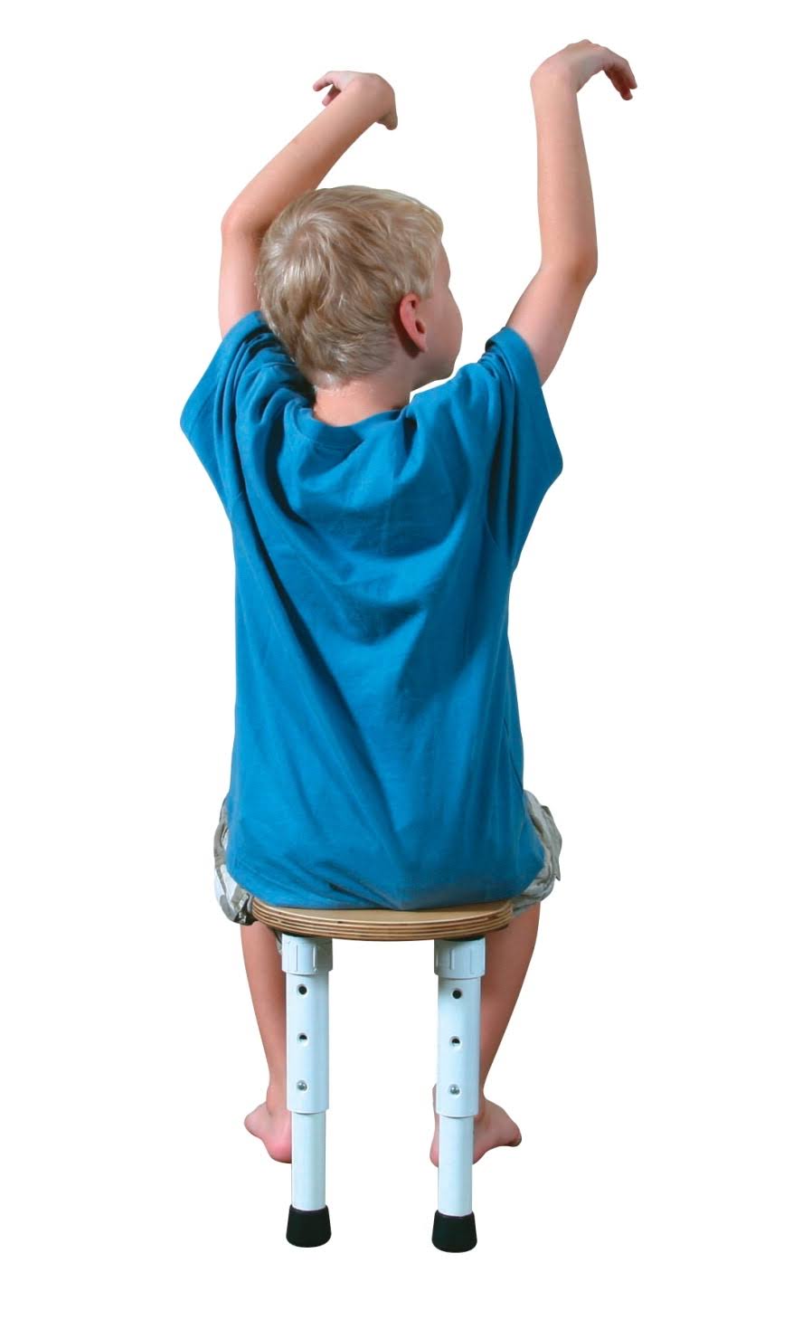 Double Leg Round T-Stool, 11 to 15 inch Adjustable Height C172830