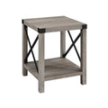 Gray Wash Metal Side Table J910810