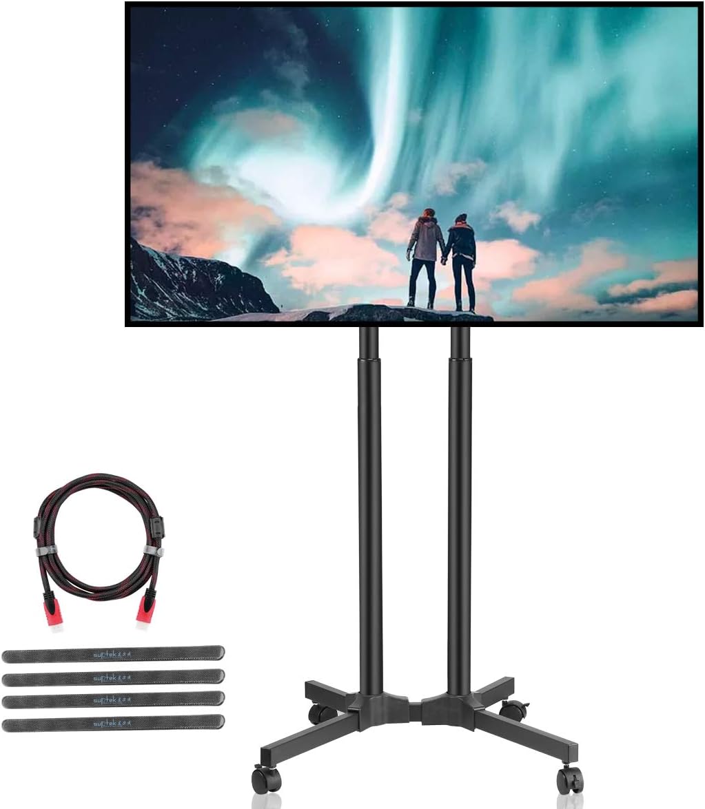 Rolling TV Stand Mount Cart with Wheels for 32-70 inch TVs I99609