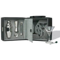 Black and Blue Martini Bar Set with Case E34541