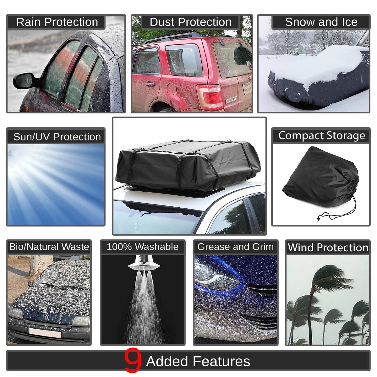 Roof Top Rack Luggage Storage Bag with ABS Base M4053