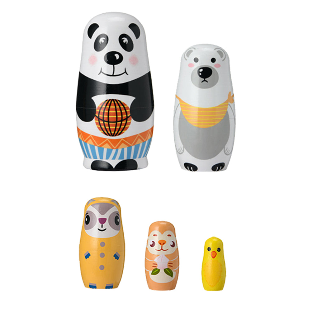 Painted Stacking Russian Wooden Doll Matryoshka Doll Decor O371