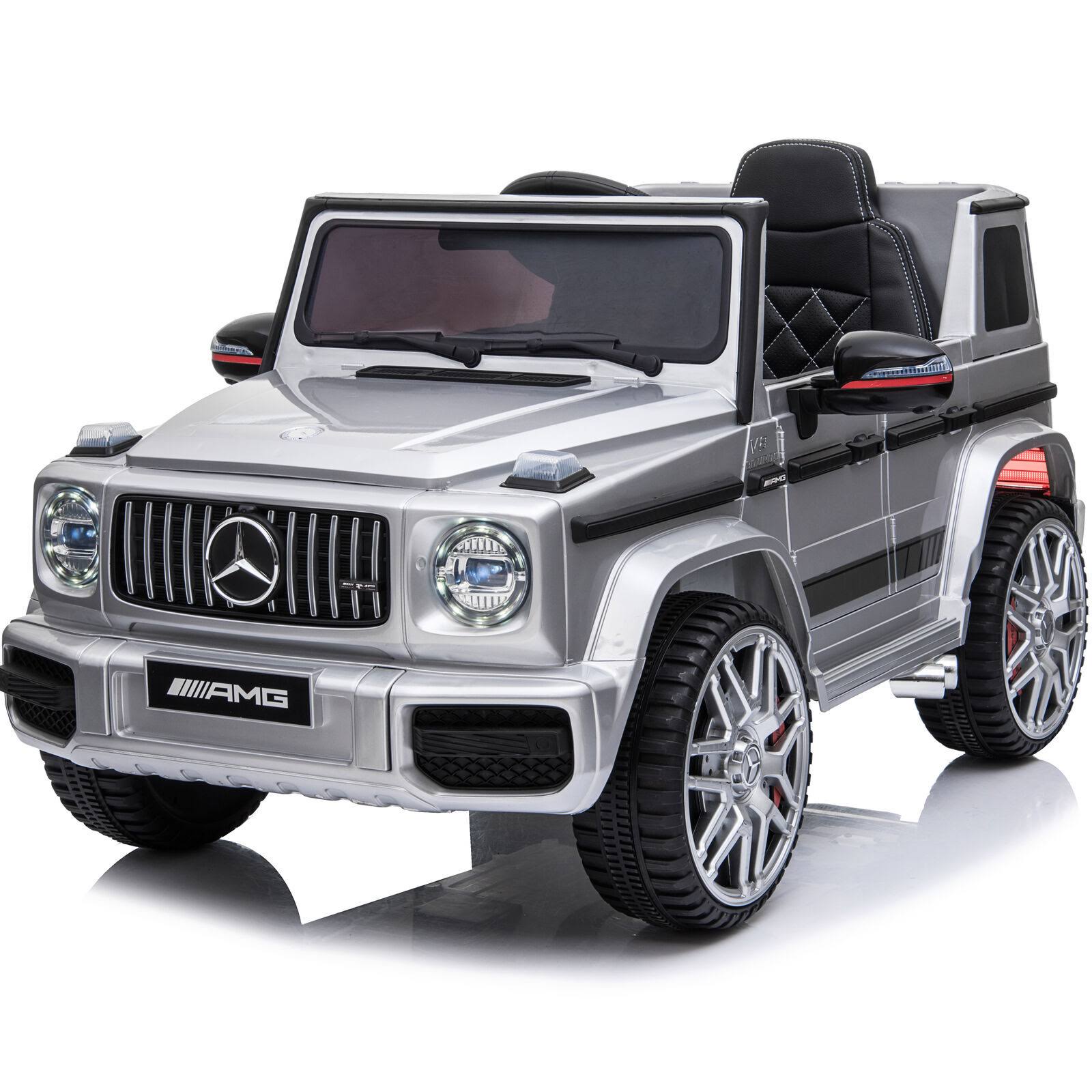 Silver 12V Ride on Car Y6091