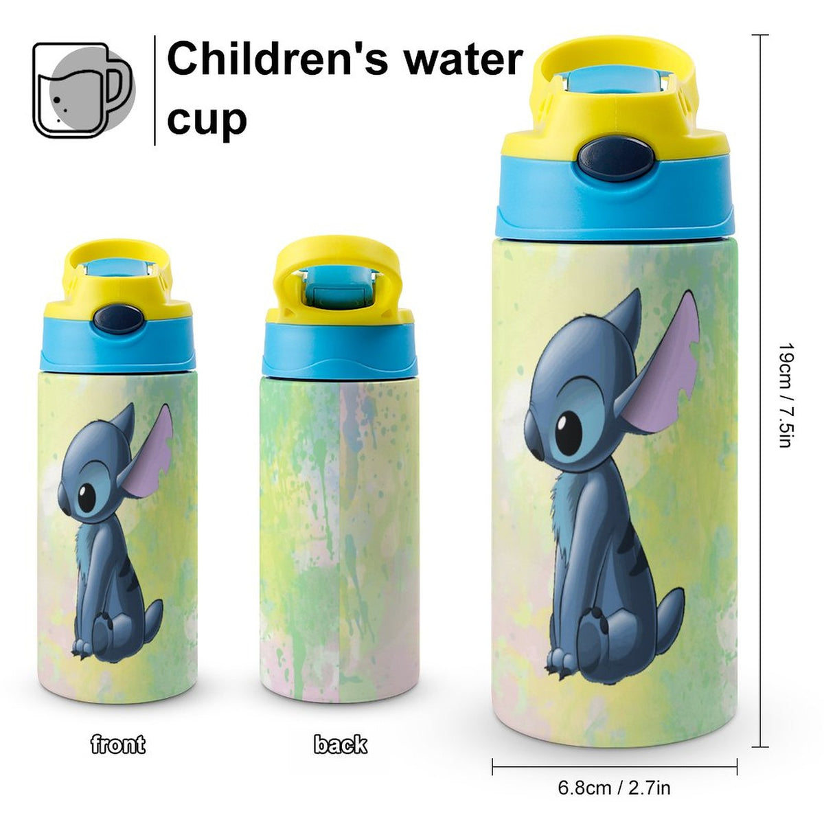 Stainless Steel Vacuum Insulated Children's Water Bottle with Straw S794